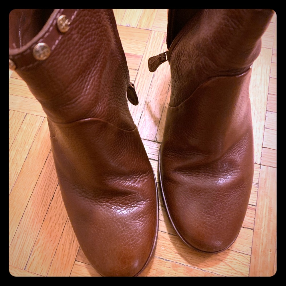 Tory Burch Leather  Booties Size 9